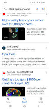 Black opal 8.60 carats