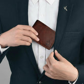 Royal Force Compact Slim Crazy Horse Genuine Leather Wallet for Men Slim RFID With Luxury Gift Box