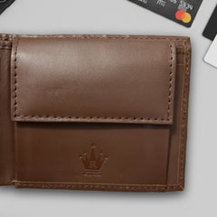 ROYAL FORCE Brown Men's Crocodile Slim Wallet With AUSTIN RFID Blocking Bifold Credit Card Holder With Luxury Gift Box