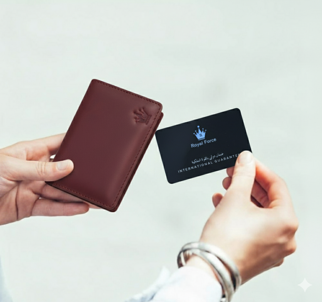 ROYAL FORCE Burgundy Men's Classic Bifold Wallet with Card Slots, Bill Compartment and Id Window