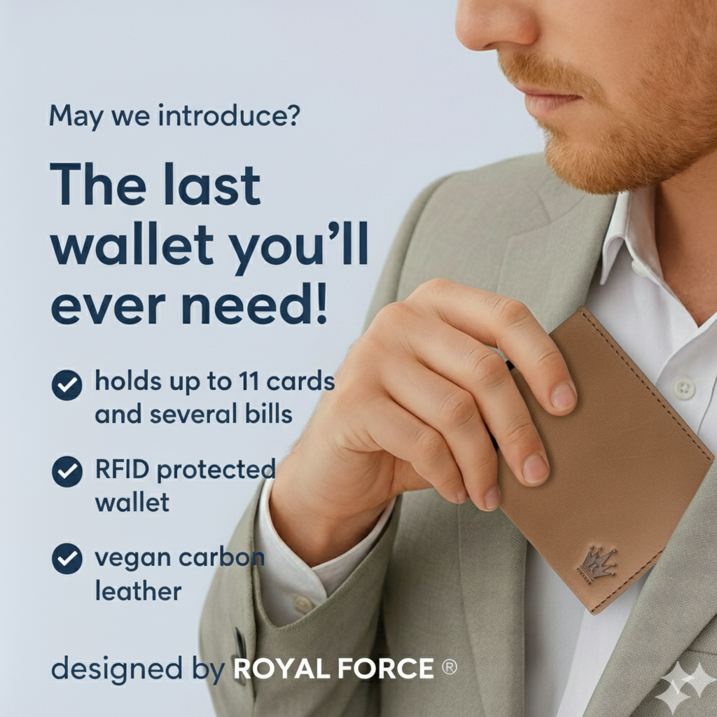 Royal Force Ultra Slim Oil Pull Up Genuine Leather Wallet Vintage Beige