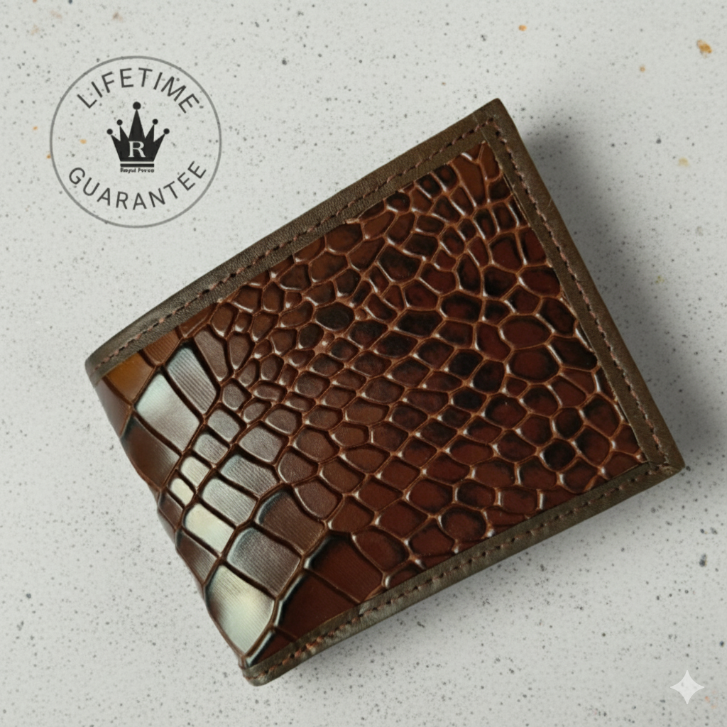 ROYAL FORCE Brown Men's Cobra Slim Wallet With  AUSTIN RFID Blocking Bifold Credit Card Holder With Gift Box