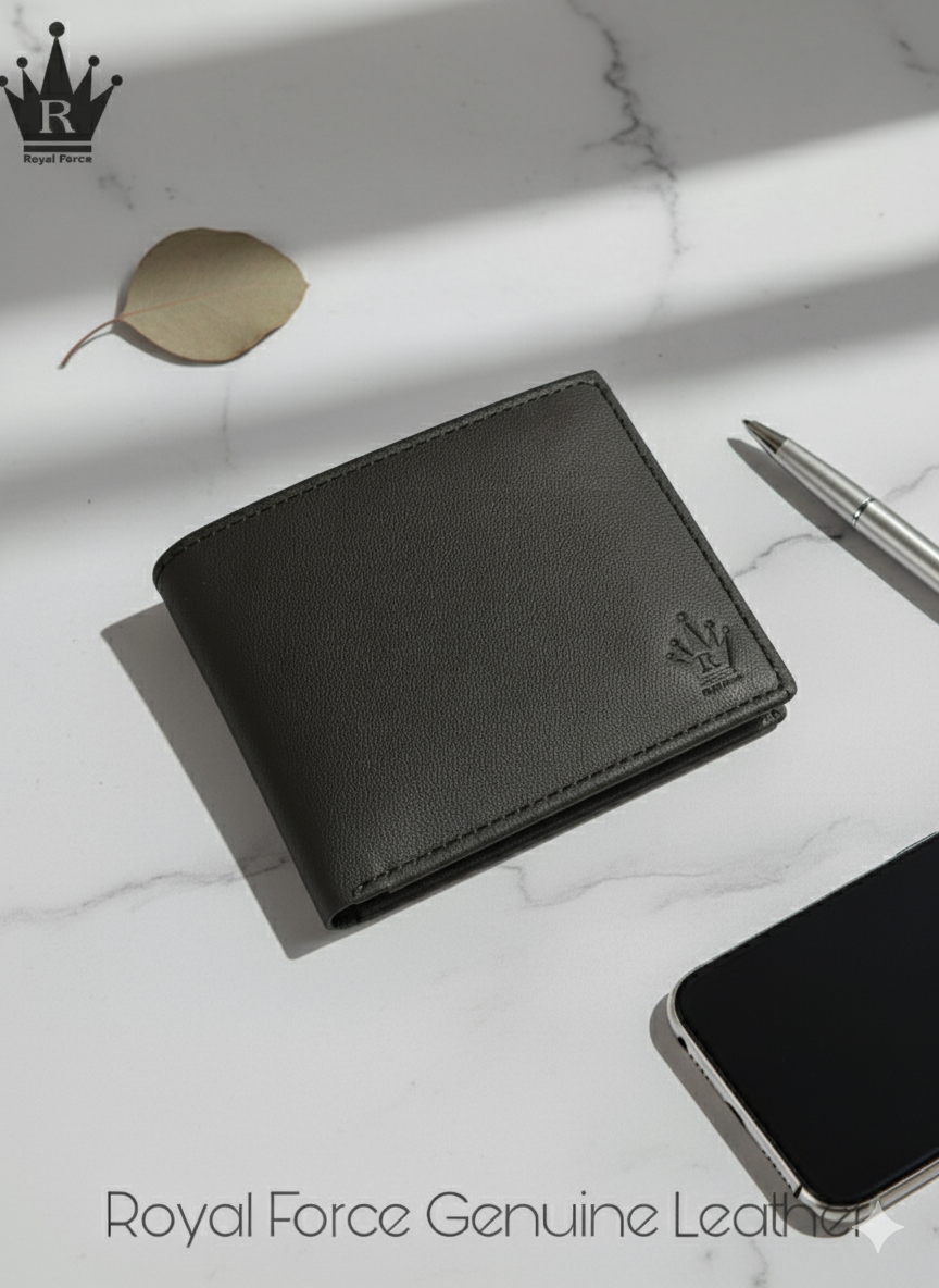 Royal Force Ultra Soft Genuine Leather Wallet Charcoal Black