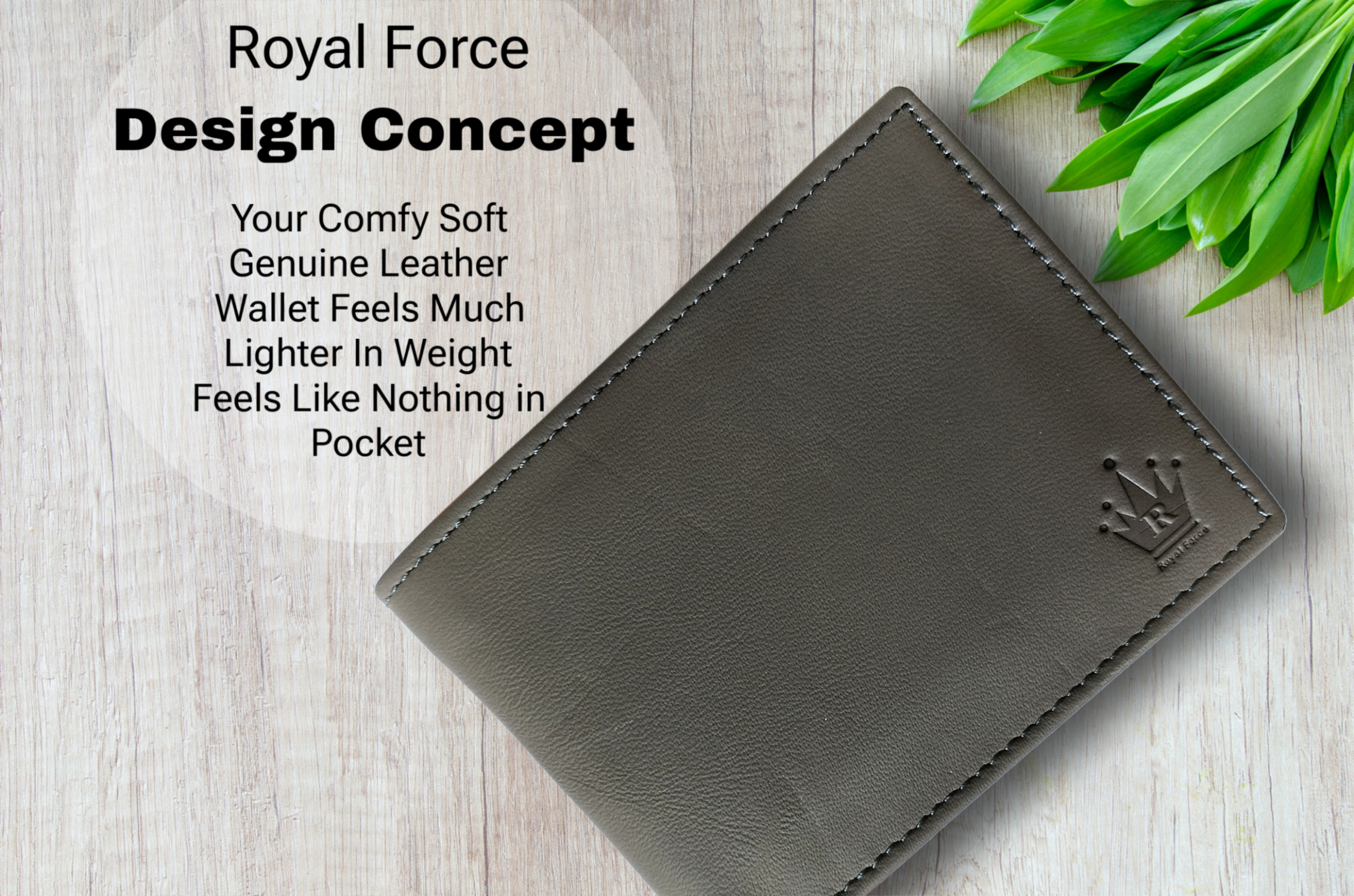 Royal Force Ultra Soft Genuine Leather Wallet Shadow Grey