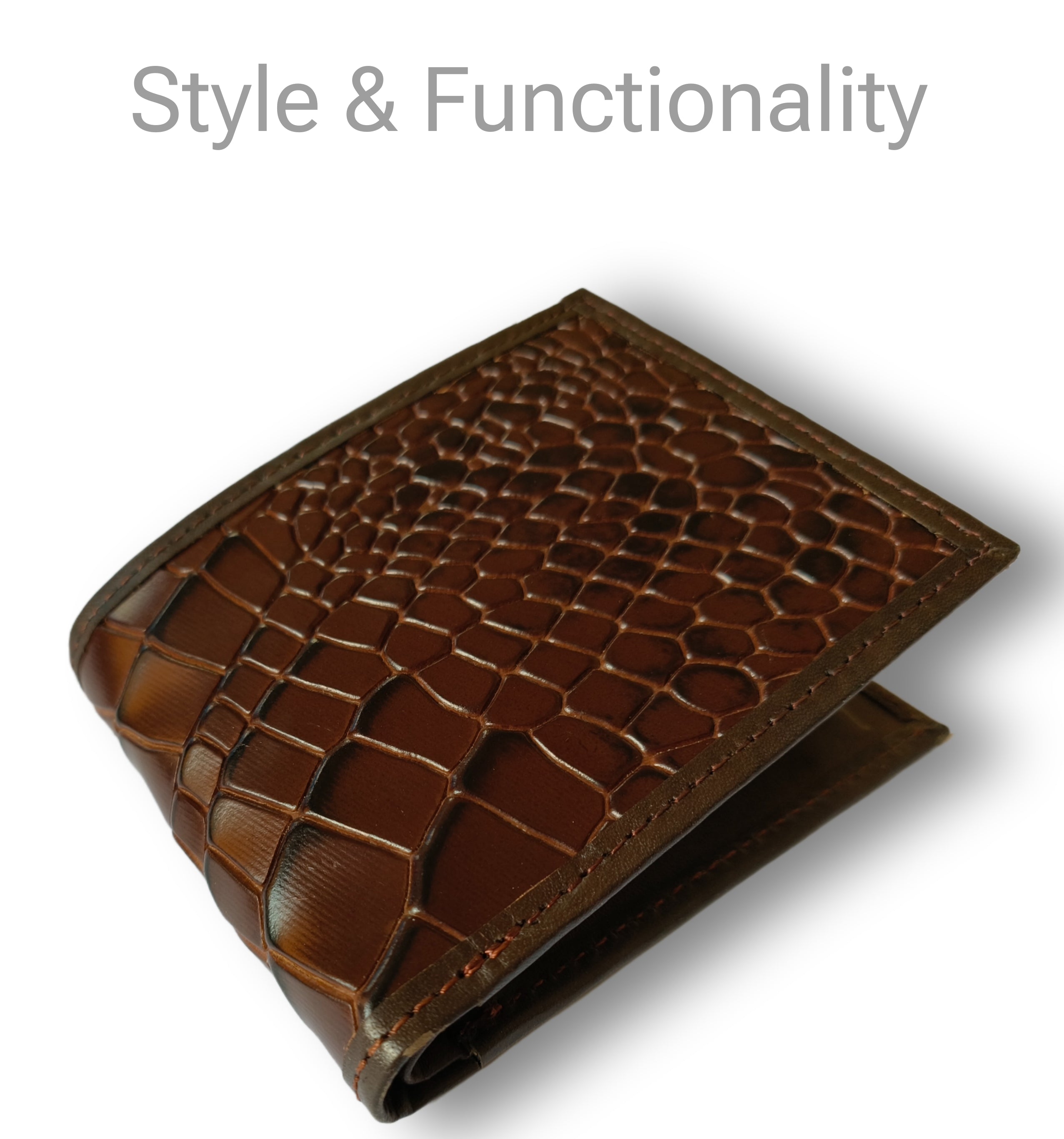 ROYAL FORCE Brown Men's Cobra Slim Wallet With  AUSTIN RFID Blocking Bifold Credit Card Holder With Gift Box