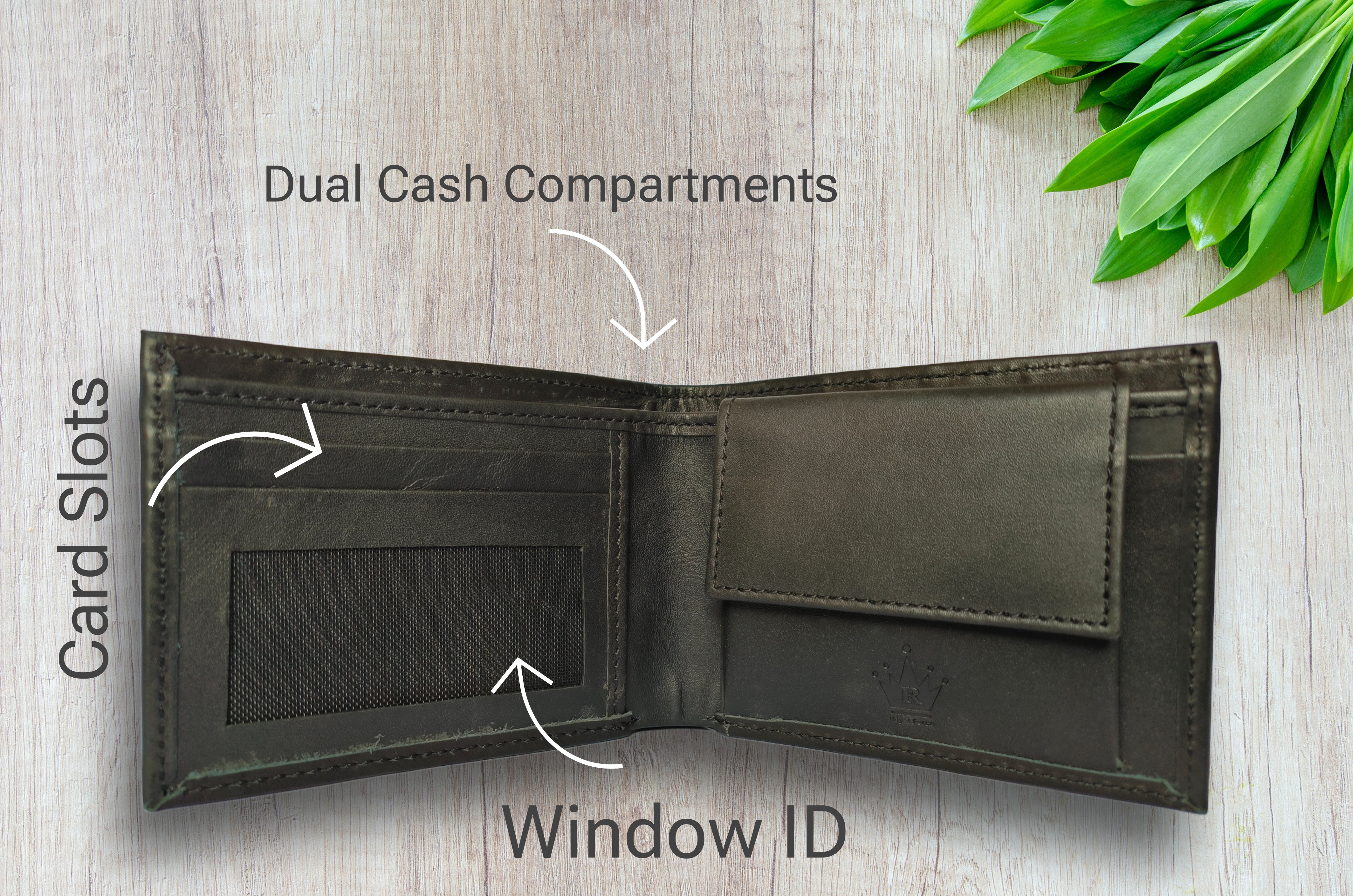 ROYAL FORCE Black Men's Croco Slim Wallet With  AUSTIN RFID Blocking Bifold Credit Card Holder With Gift Box