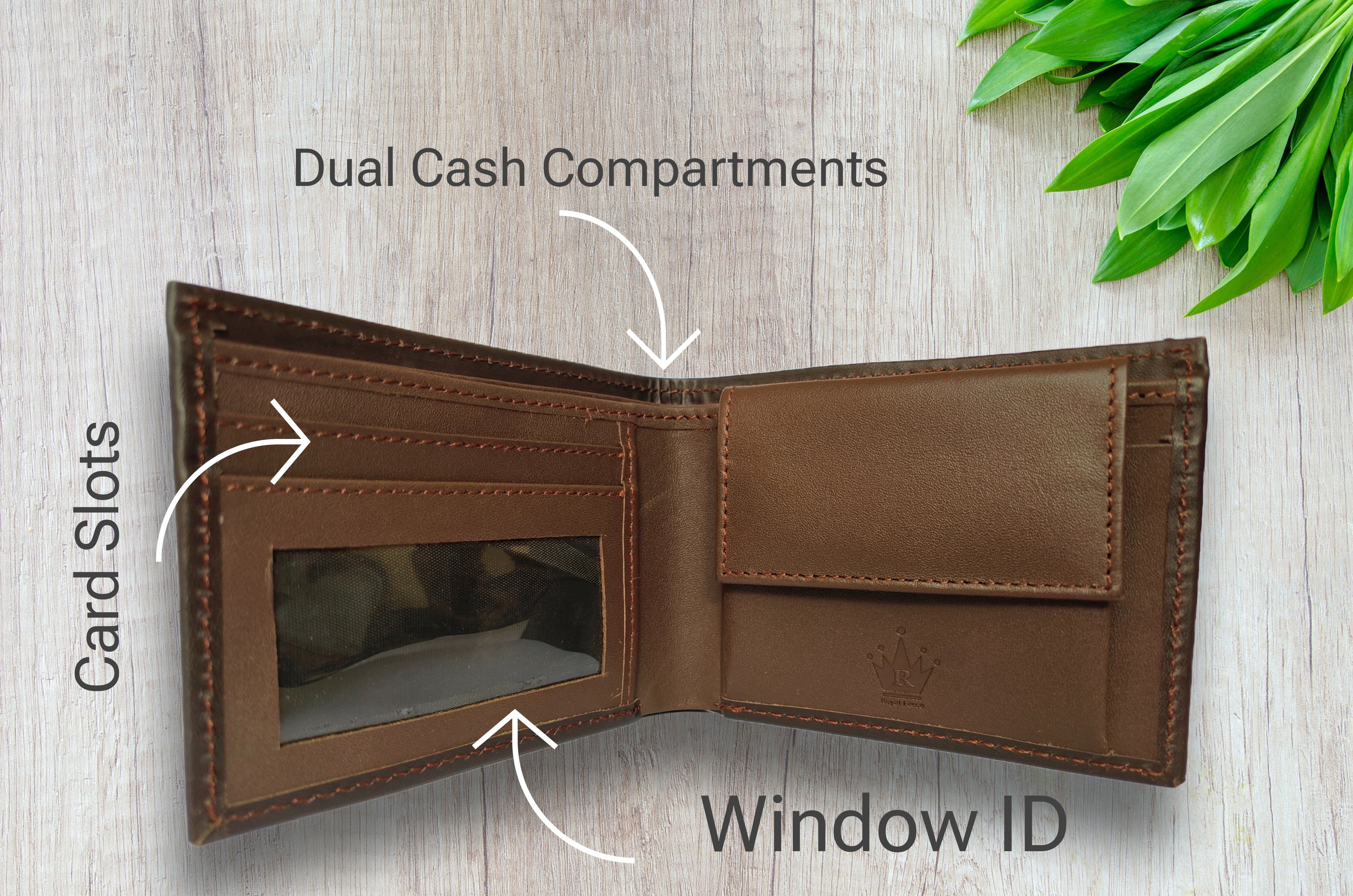 ROYAL FORCE Brown Men's Xenzia Slim Wallet With  AUSTIN RFID Blocking Bifold Credit Card Holder With Gift Box