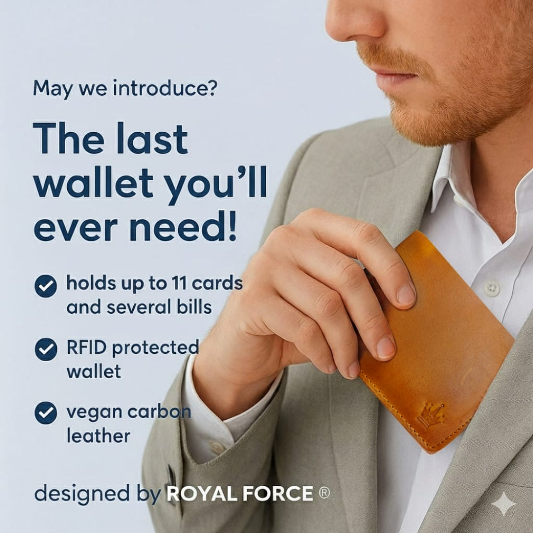 Royal Force Ultra Slim Oil Pull Up Genuine Leather Wallet Vintage Brown