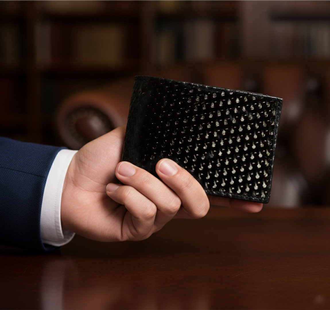 ROYAL FORCE Black Men's Xenzia Slim Wallet With  AUSTIN RFID Blocking Bifold Credit Card Holder With Luxury Gift Box