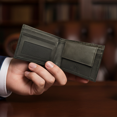 ROYAL FORCE Black Men's Xenzia Slim Wallet With  AUSTIN RFID Blocking Bifold Credit Card Holder With Luxury Gift Box