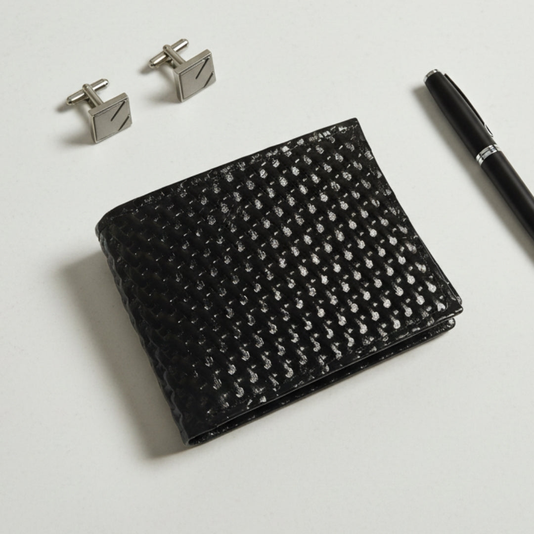 ROYAL FORCE Black Men's Xenzia Slim Wallet With  AUSTIN RFID Blocking Bifold Credit Card Holder With Luxury Gift Box