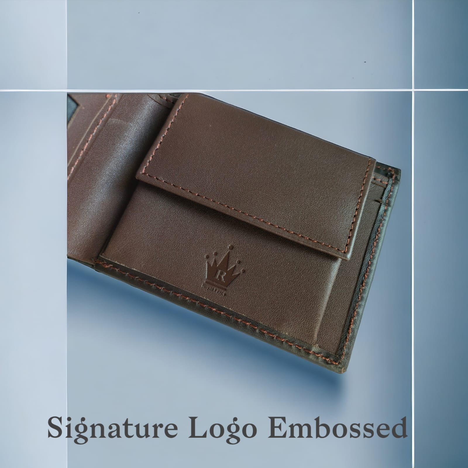ROYAL FORCE Brown Men's Xenzia Slim Wallet With  AUSTIN RFID Blocking Bifold Credit Card Holder With Gift Box