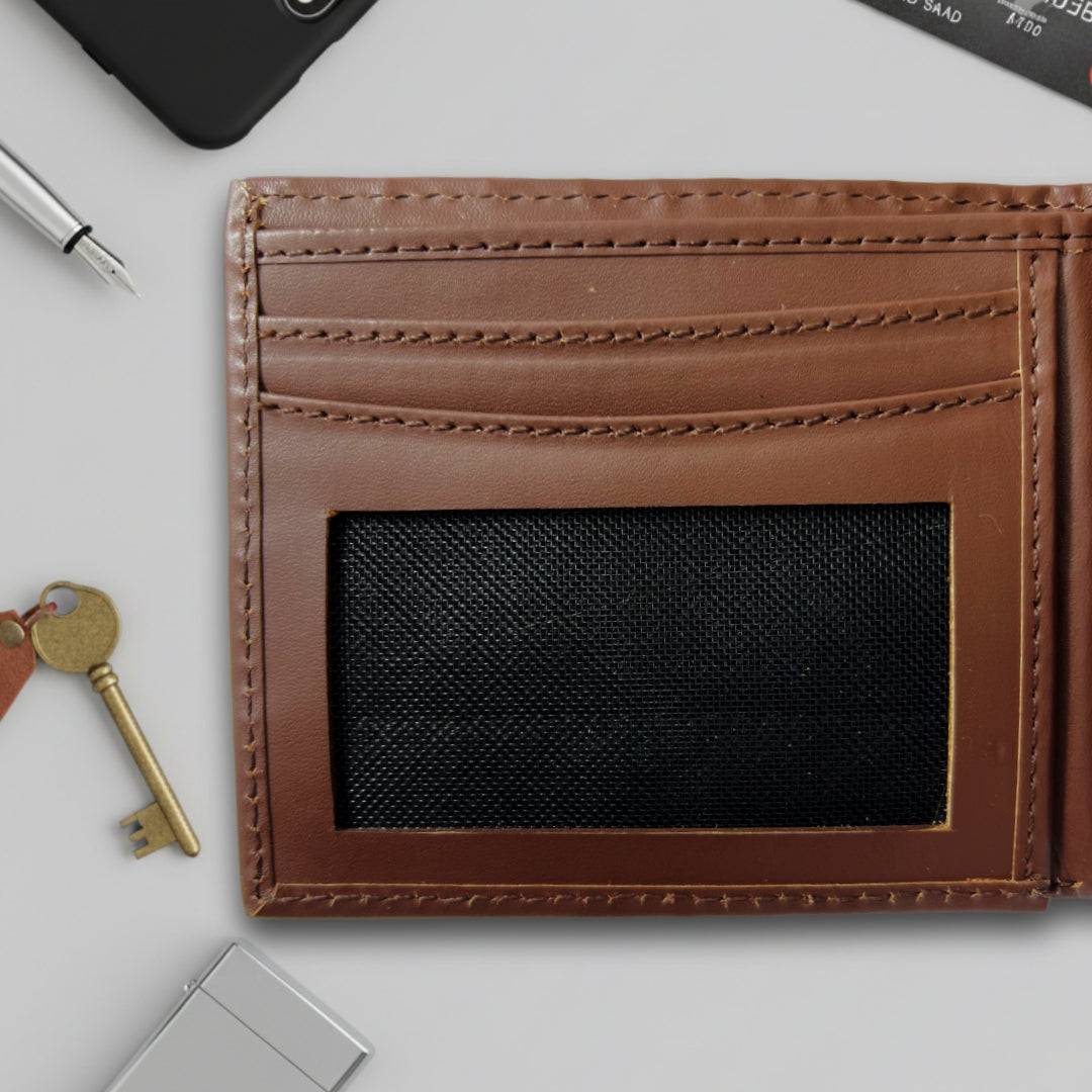 ROYAL FORCE Brown Men's Crocodile Slim Wallet With  AUSTIN RFID Blocking Bifold Credit Card Holder With Luxury Gift Box