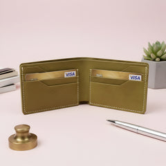 Royal Force Ultra Slim Oil Pull Up Genuine Leather Wallet Vintage Beige With Luxury Gift Box
