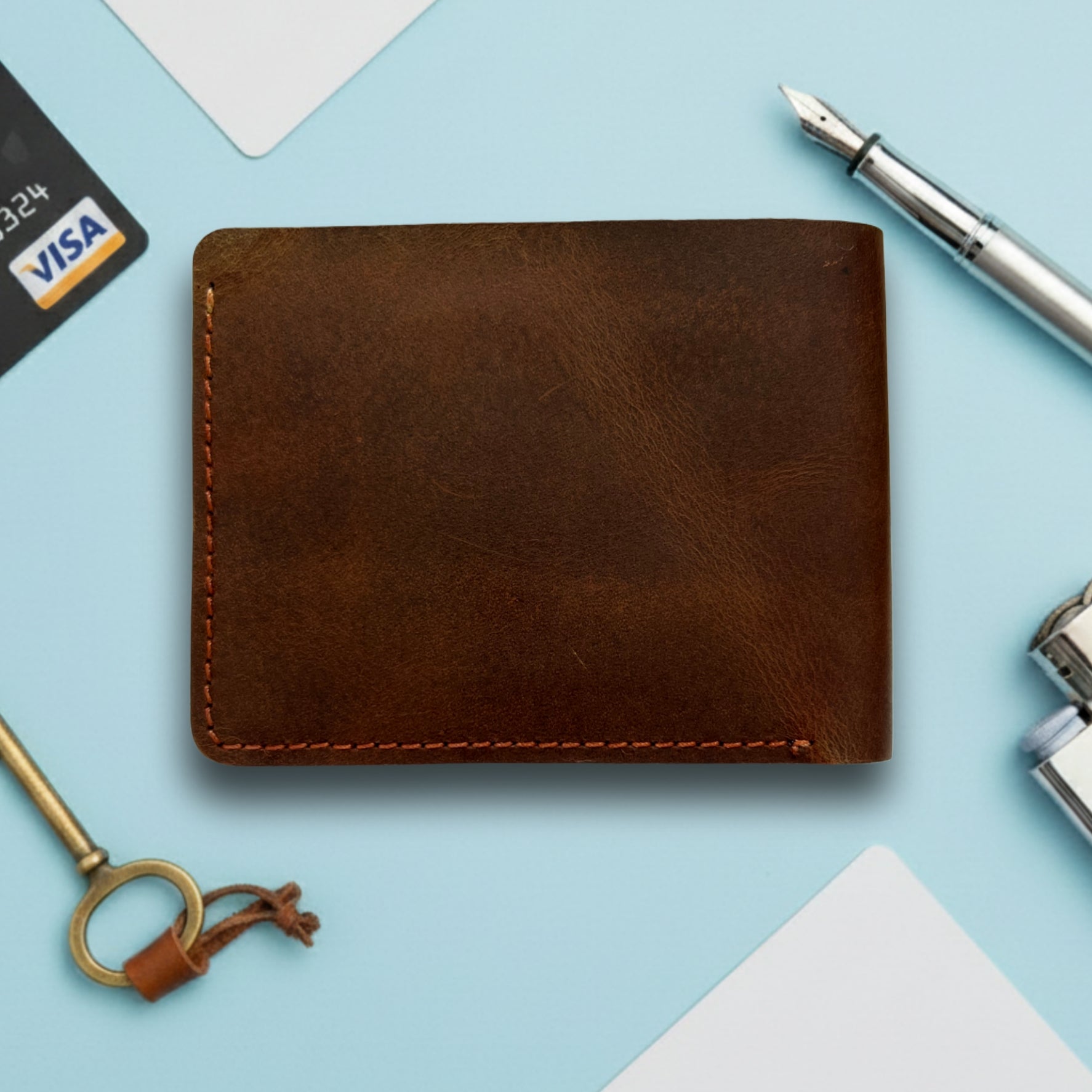 Royal Force Prestige Italian Design Genuine Leather Crazy Brown Wallet With Luxury Gift Box