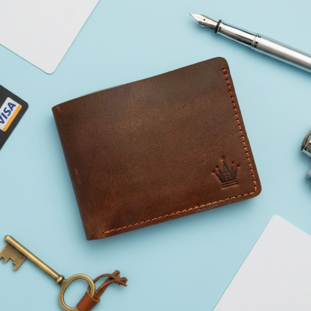 Royal Force Prestige Italian Design Genuine Leather Crazy Brown Wallet With Luxury Gift Box