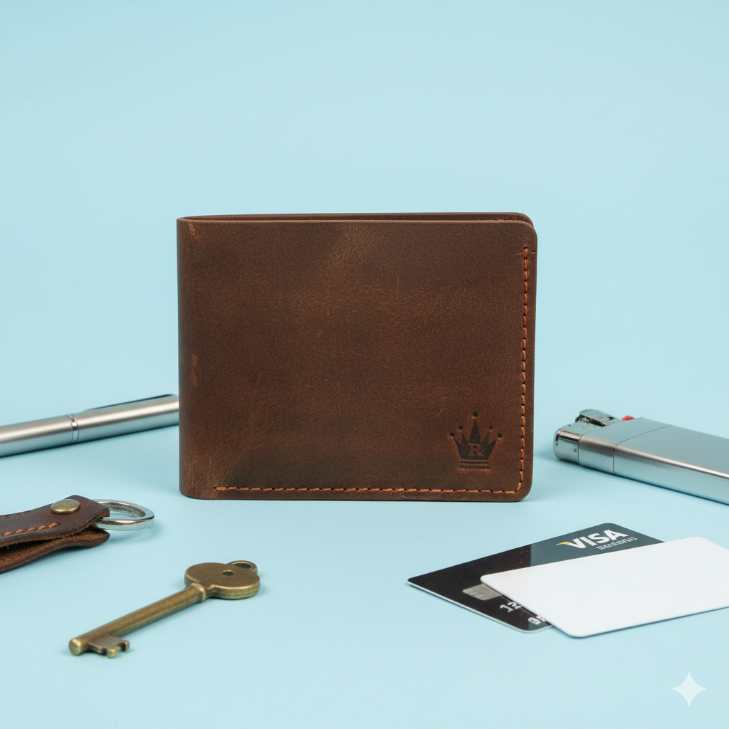 Royal Force Prestige Italian Design Genuine Leather Crazy Brown Wallet With Luxury Gift Box